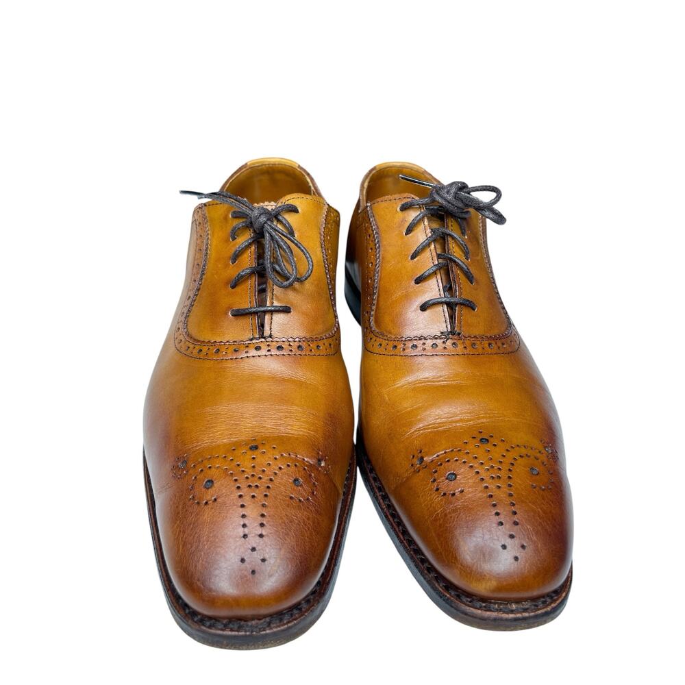 Allen Edmonds Mens Cornwallis walnut brown leather oxford dress shoes size 10.5